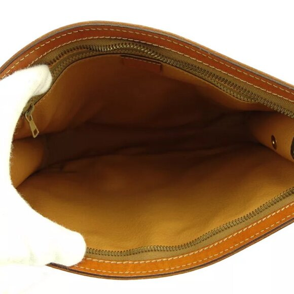 CELINE Clutch Bag Macadam Beige PVC x Leather Authentic USED T20587 - Picture 6 of 9